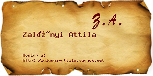 Zalányi Attila névjegykártya